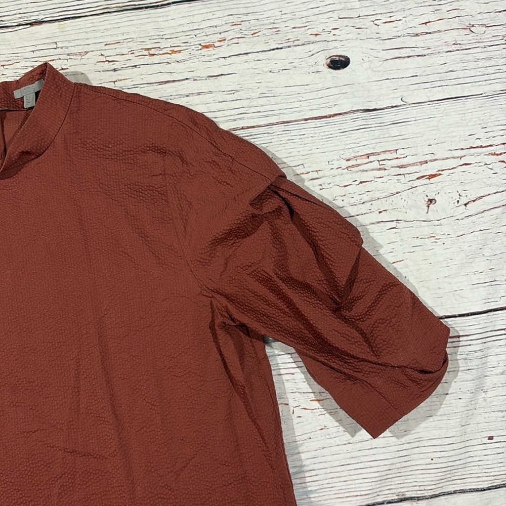 COS Rust Textured Blouse - Picture 3 of 9